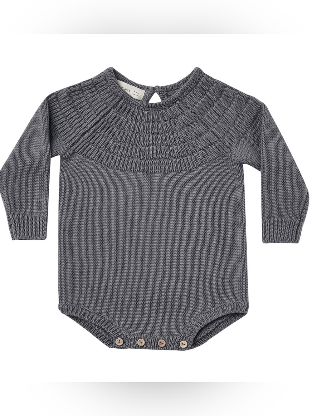 Quincy Mae Dalia Sweater Romper in Dark Sea NWOT
